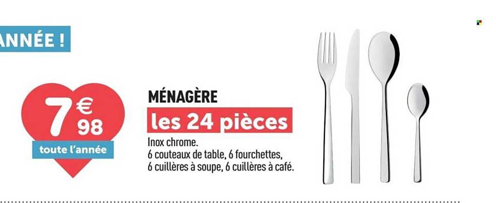 MÉNAGÈRE les 24 pièces
