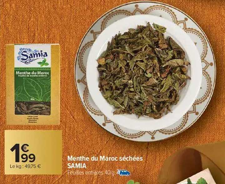 Menthe du Maroc séchées SAMIA