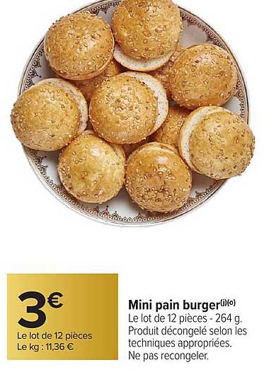 Mini pain burger