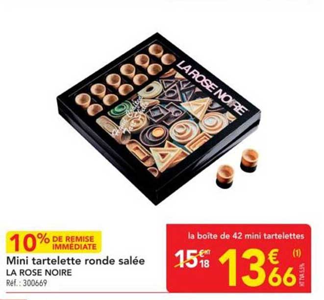 Mini tartelette ronde salée LA ROSE NOIRE