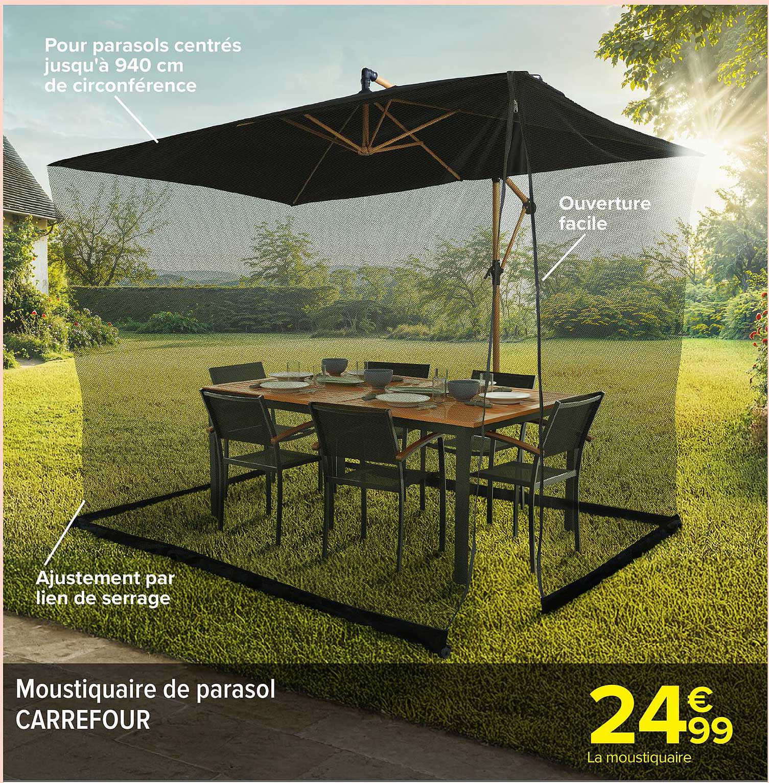 Moustiquaire de parasol
