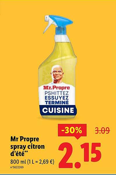 Mr Propre spray citron d'été**