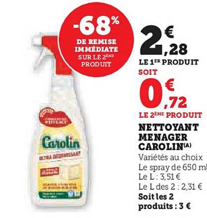 NETTOYANT MENAGER CAROLIN(A)
