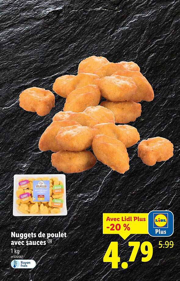 Nuggets de poulet avec sauces (3)