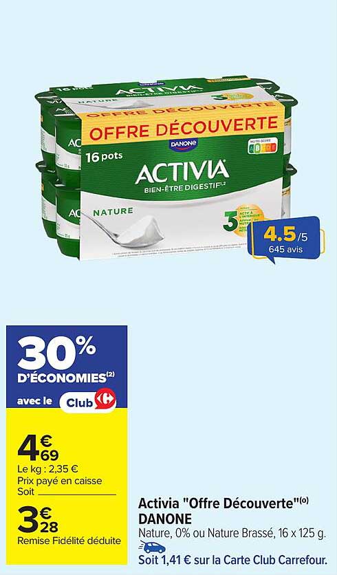Offre Découverte Activia