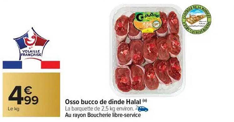 Osso bucco de dinde Halal