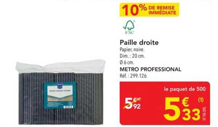 Paille droite