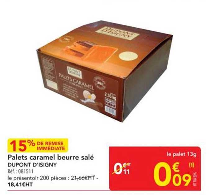 Palets caramel beurre salé DUPONT D'ISIGNY
