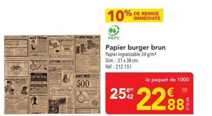 Papier burger brun