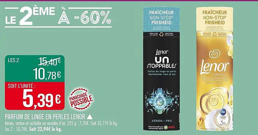 Parfum de linge en perles Lenor