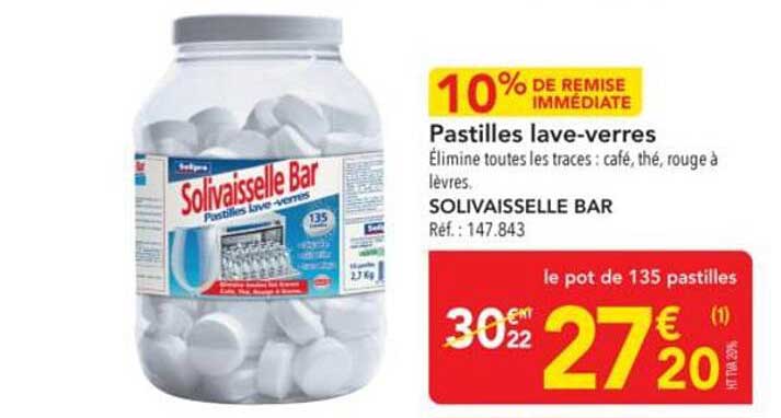 Pastilles lave-verres