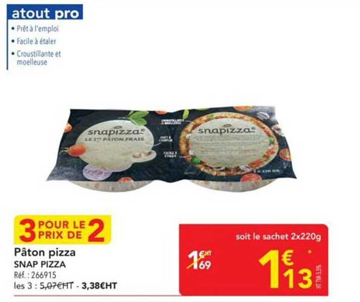 Pâte à pizza SNAP PIZZA