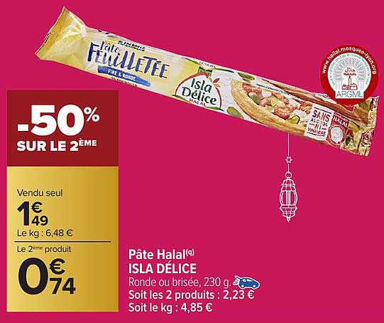 Pâte Halal Isla Délice