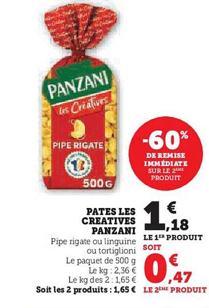 PÂTES LES CRÉATIVES PANZANI