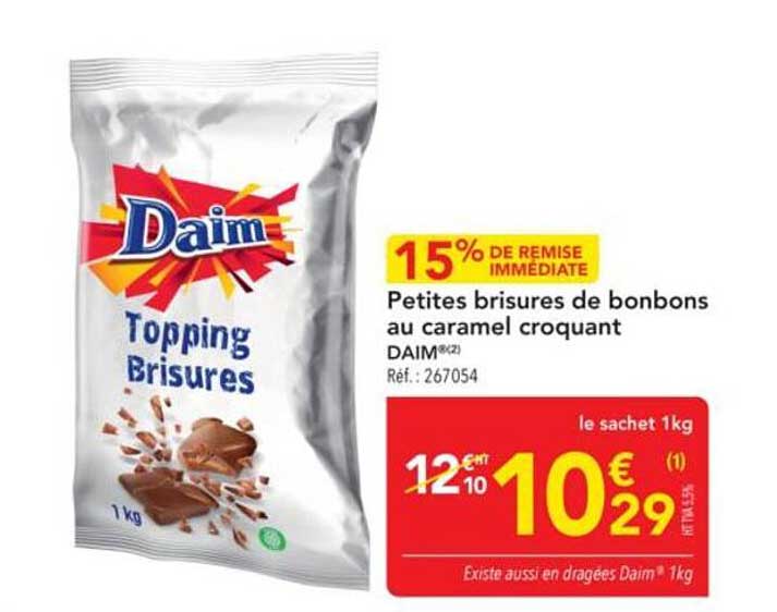 Petites brisures de bonbons au caramel croquant DAIM