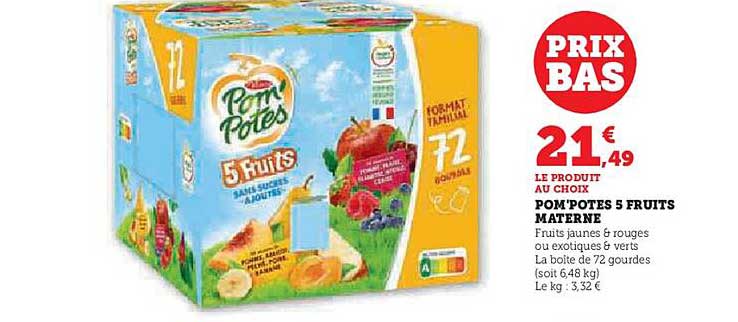POM'POTES 5 FRUITS MATERNE