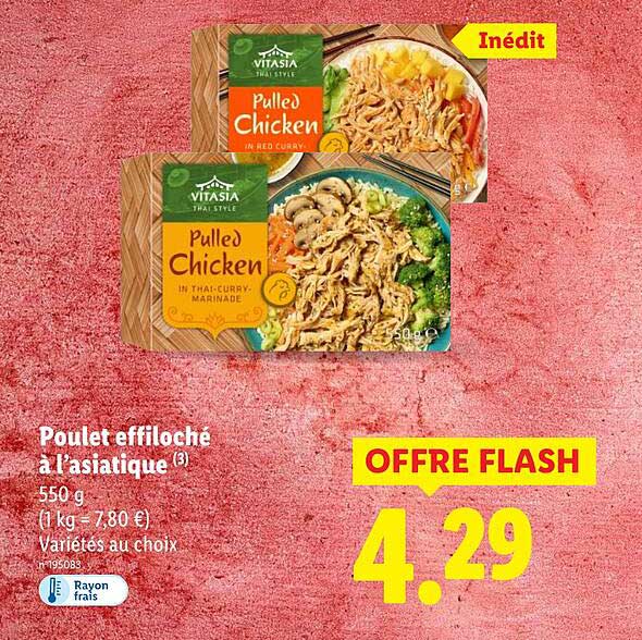 Poulet effiloché à l’asiatique