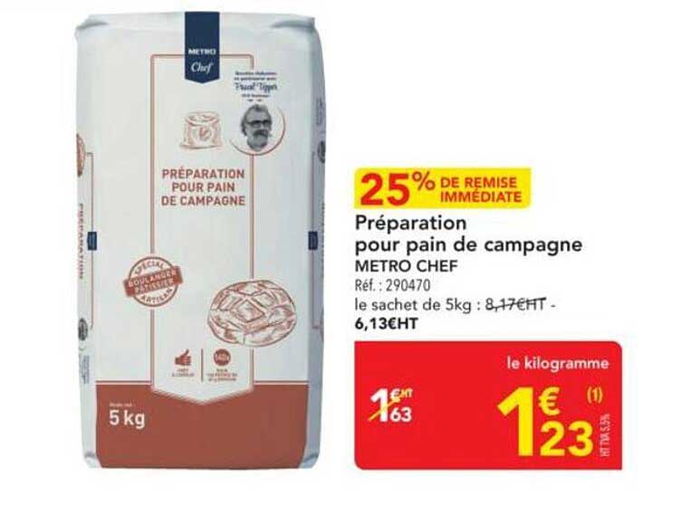 Préparation pour pain de campagne