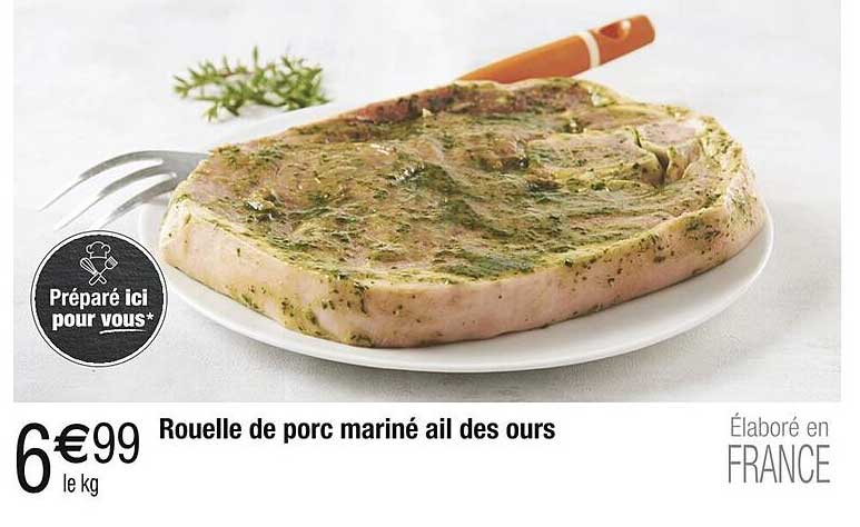 Rouelle de porc mariné ail des ours