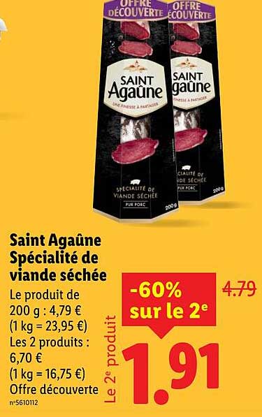 Saint Agauñe Spécialité de viande séchée
