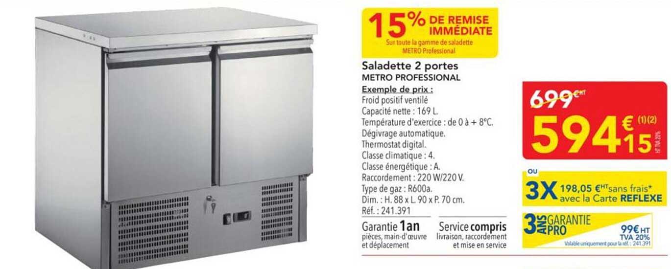 Saladette 2 portes METRO PROFESSIONAL