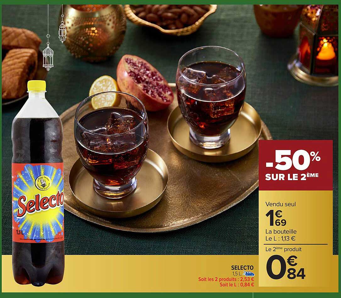 SELECTO 1,5L -50% SUR LE 2ÈME