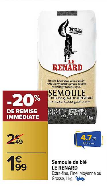 Semoule de blé LE RENARD