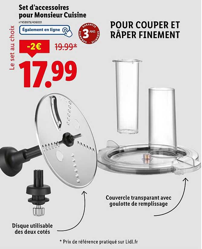 Set d’accessoires pour Monsieur Cuisine