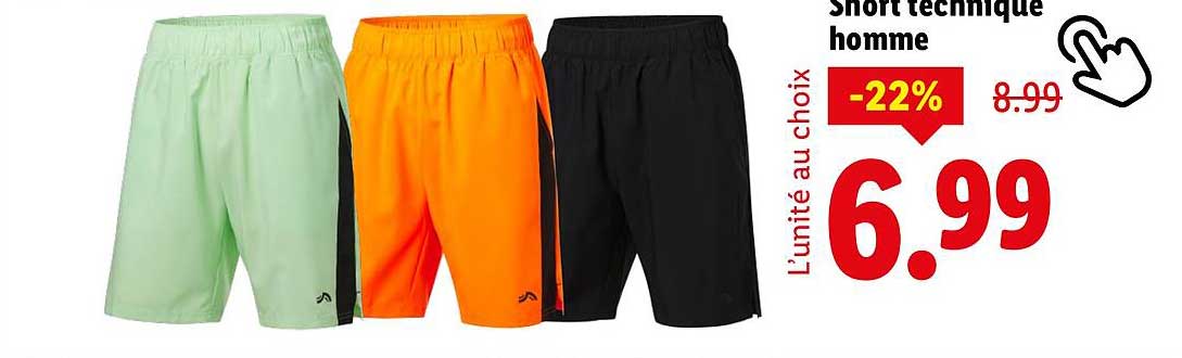 Short technique homme
