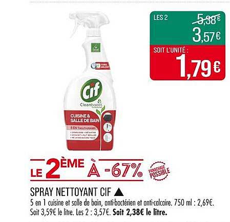 SPRAY NETTOYANT CIF 750 ml