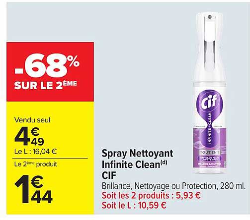 Spray Nettoyant Infinite Clean(d) CIF