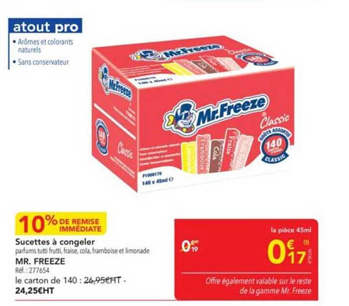 Sucettes à congeler
