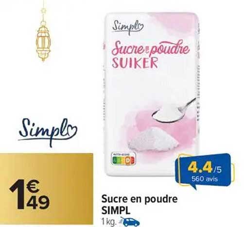 Sucre en poudre SIMPL