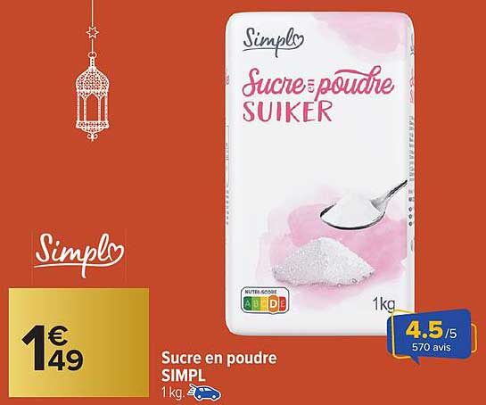 Sucre en poudre SIMPL