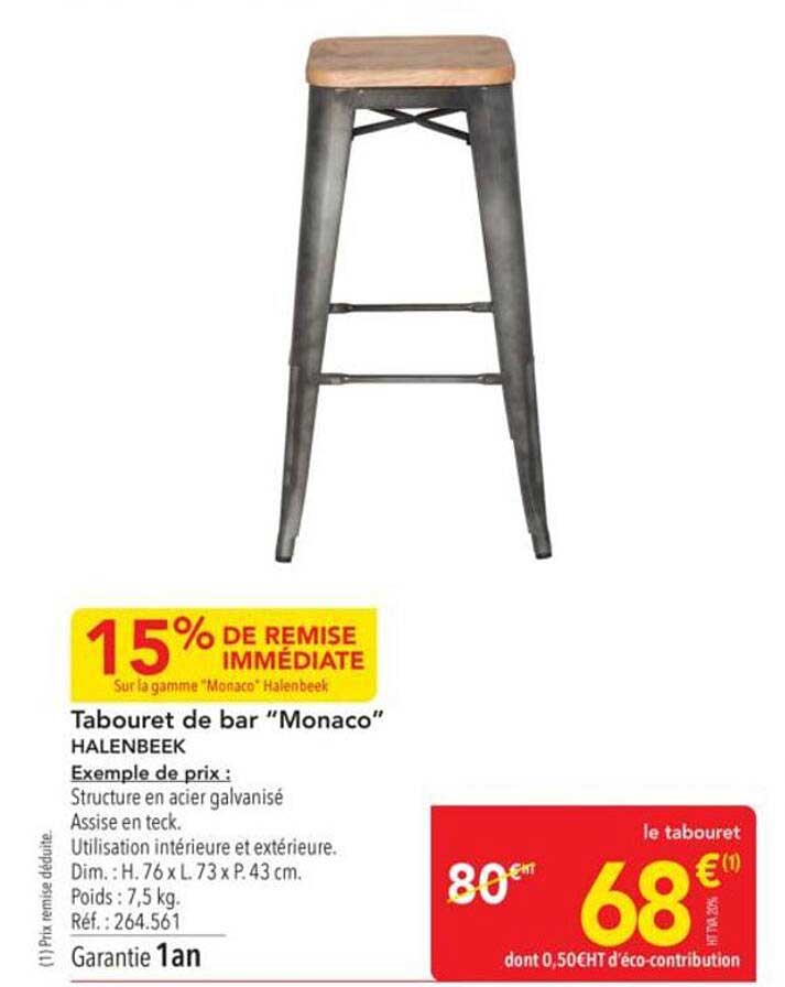 Tabouret de bar "Monaco" HALENBEEK