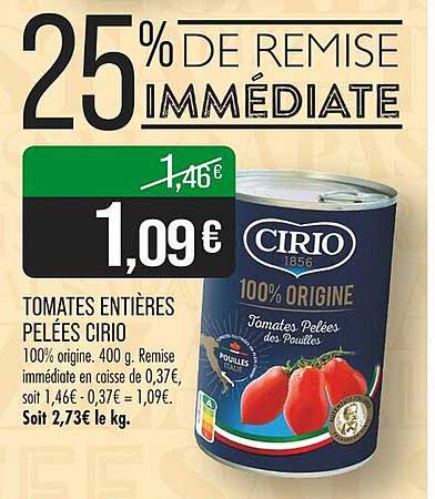 TOMATES ENTIERES PELÉES CIRIO