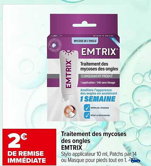Traitement des mycoses des ongles EMTRIX