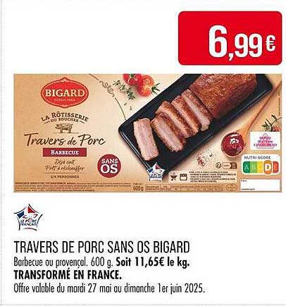 TRAVERS DE PORC SANS OS BIGARD