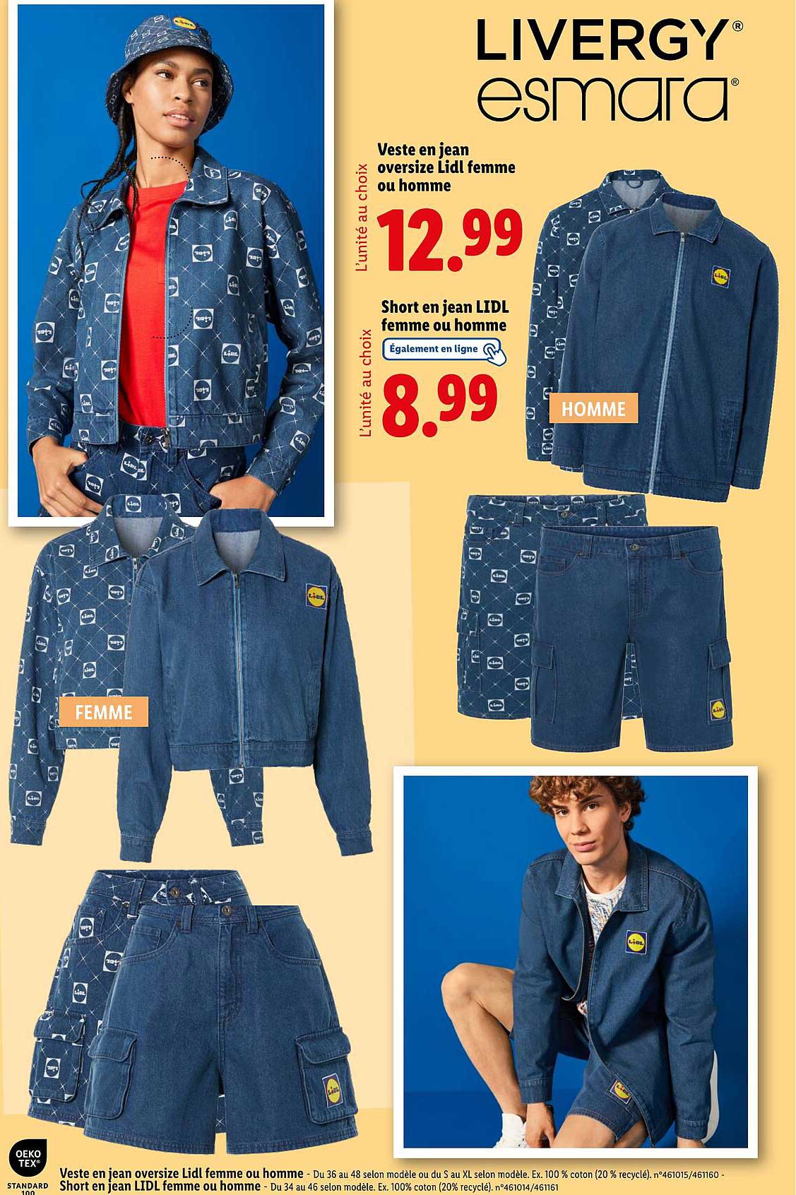 Veste en jean oversize Lidl femme ou homme