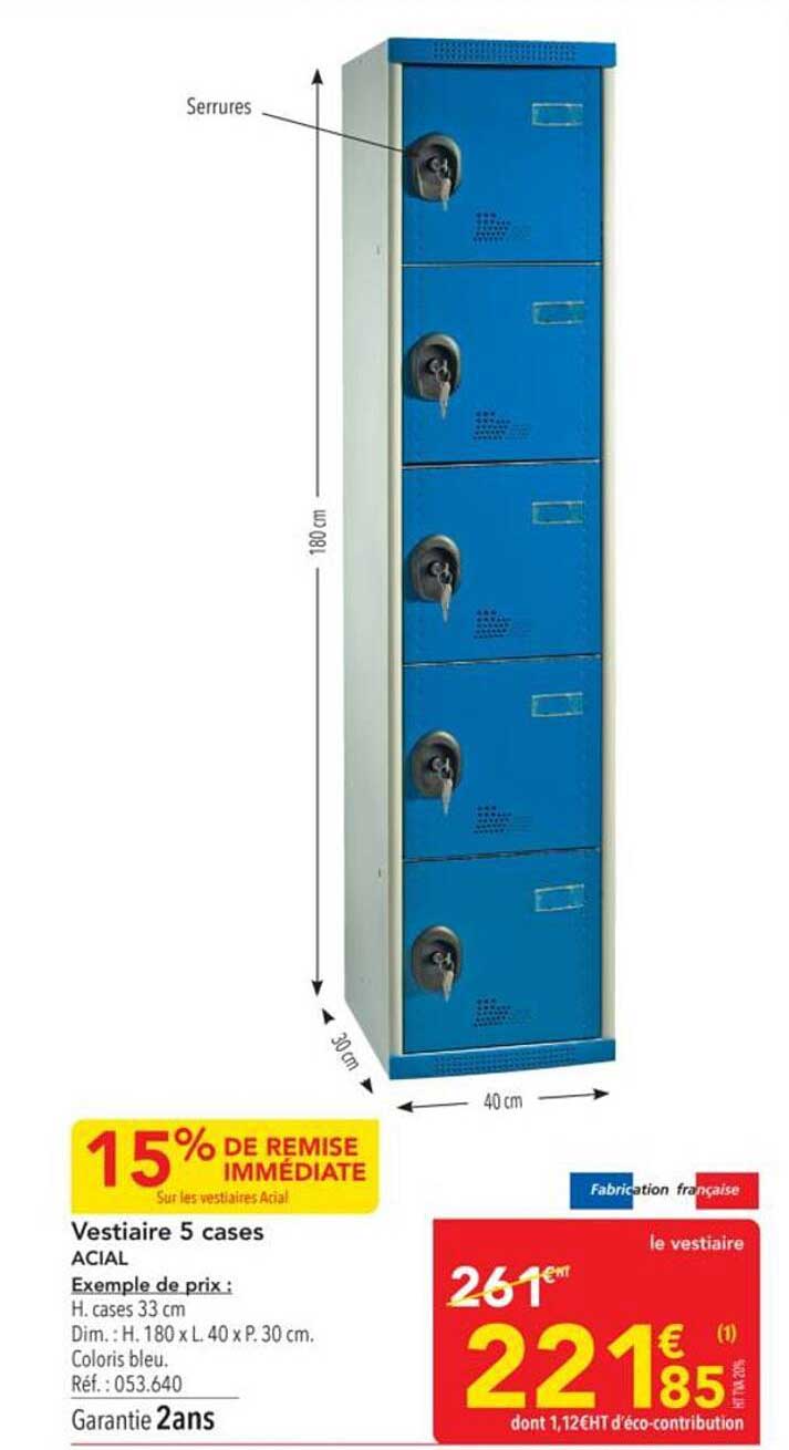 Vestiaire 5 cases ACIAL