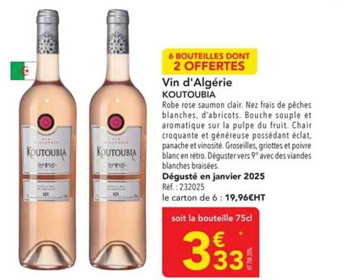 Vin d'Algérie KOUTOUBIA