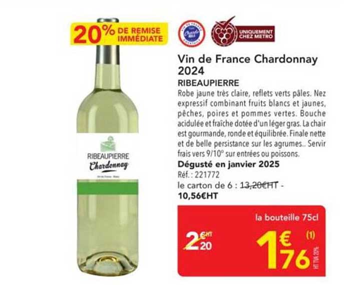 Vin de France Chardonnay 2024