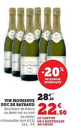 VIN MOUSSEUX DUC DE RAYBAUD