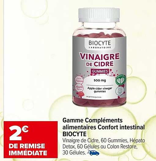 Vinaigre de Cidre Gummies Biocyte - 500 mg