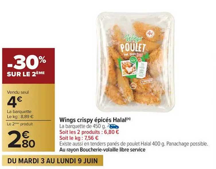 Wings crispy épicés Halal