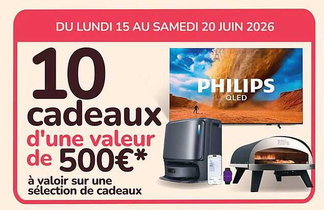 10 cadeaux d'une valeur de 500€*