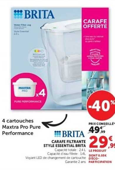 4 cartouches Maxtra Pro Pure Performance