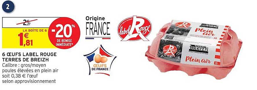 6 OEUFS LABEL ROUGE TERRES DE BREIZH