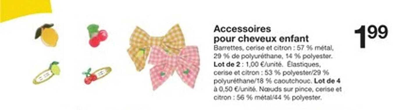 Accessoires pour cheveux enfant