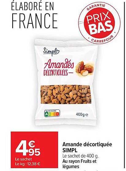 Amande décortiquée SIMPL